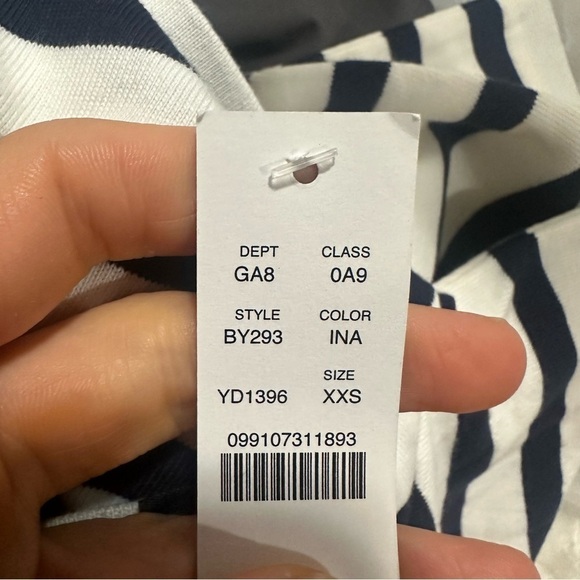 J crew ivory navy Classic mariner cloth boatneck T-shirt in stripe - Picture 5 of 5